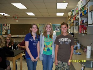 This my group from the first six weeks project. From left to right it's me, Rachel, and then Garrett.